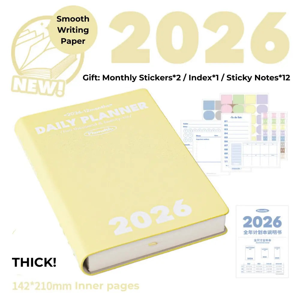 2026 Plan Smarter Daily Planner (Thick & Thin Edition) ChicChoi