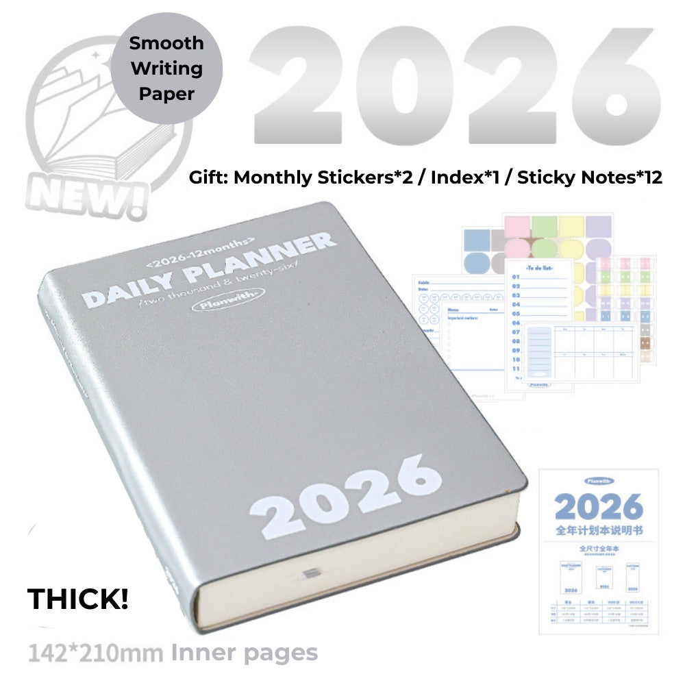 2026 Plan Smarter Daily Planner (Thick & Thin Edition)
