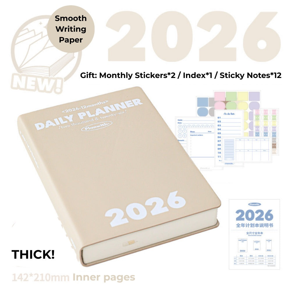 2026 Plan Smarter Daily Planner (Thick & Thin Edition)