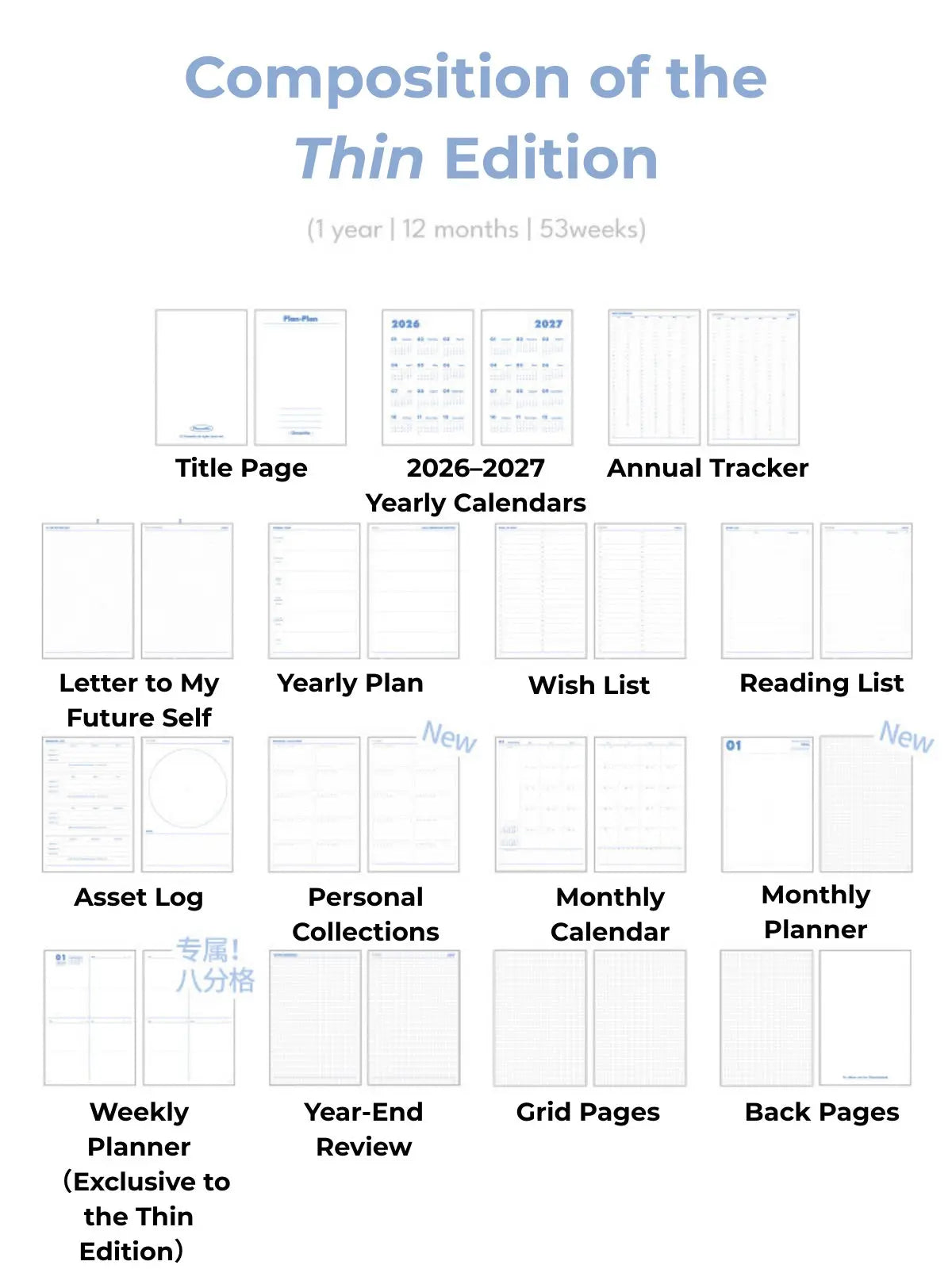 2026 Plan Smarter Daily Planner (Thick & Thin Edition) ChicChoi