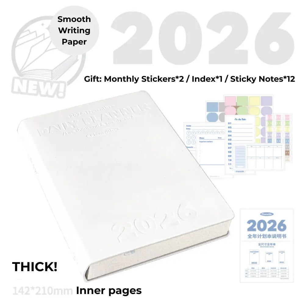 2026 Plan Smarter Daily Planner (Thick & Thin Edition) ChicChoi