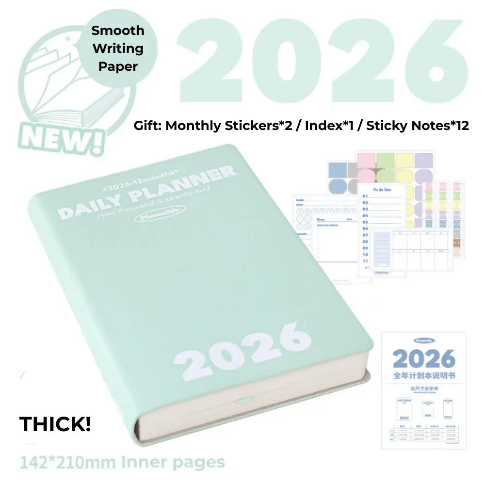 2026 Plan Smarter Daily Planner (Thick & Thin Edition) ChicChoi