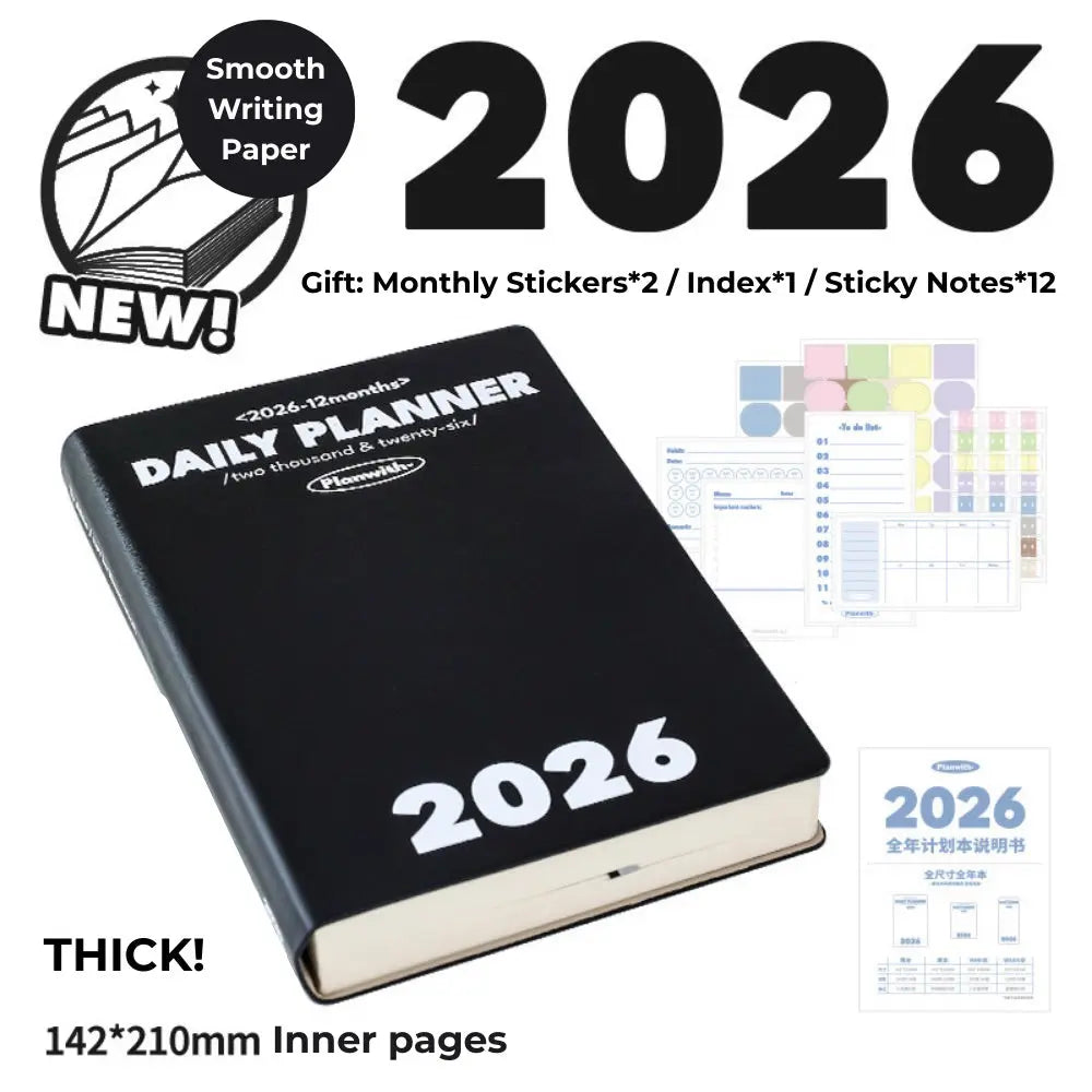 2026 Plan Smarter Daily Planner (Thick & Thin Edition) ChicChoi