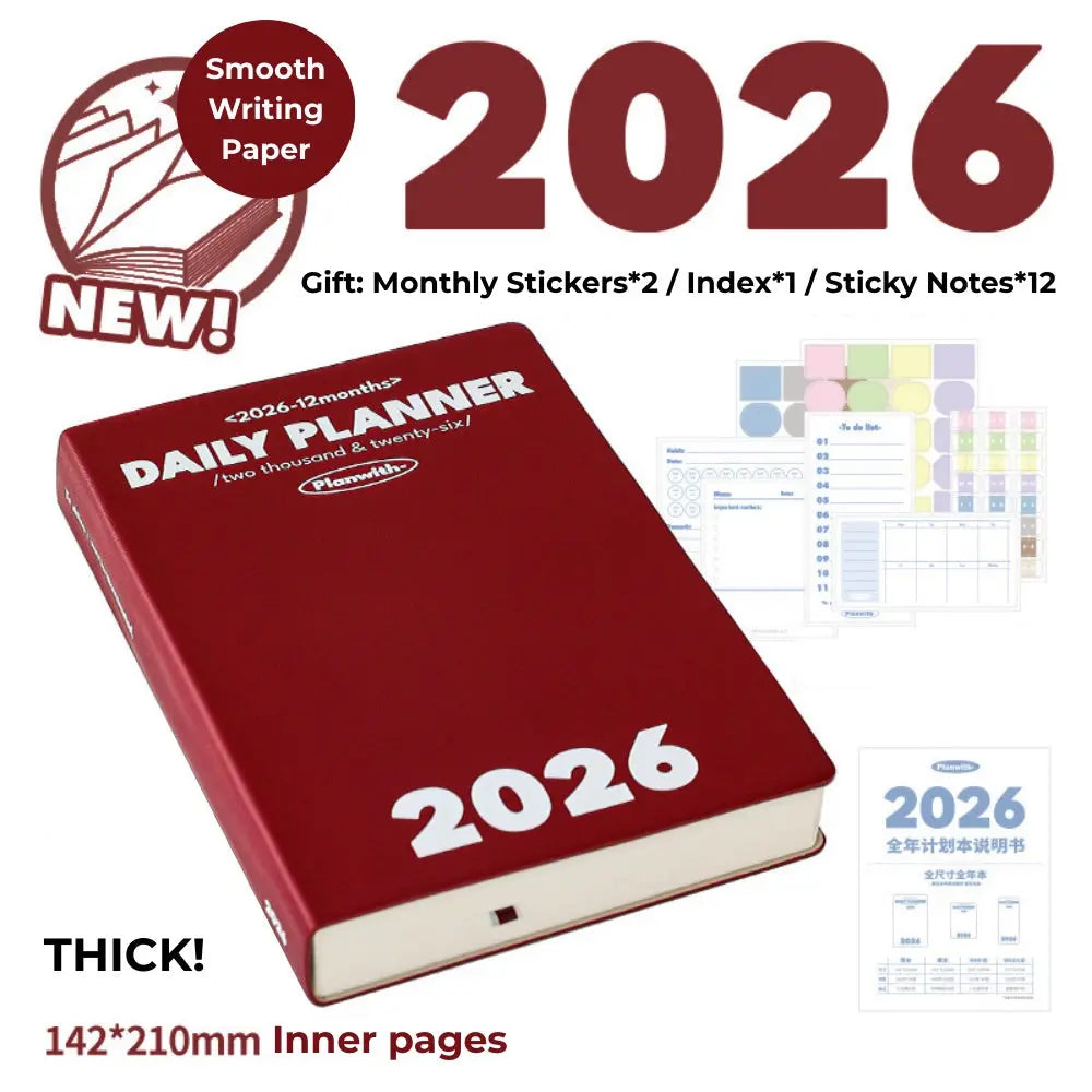 2026 Plan Smarter Daily Planner (Thick & Thin Edition) ChicChoi
