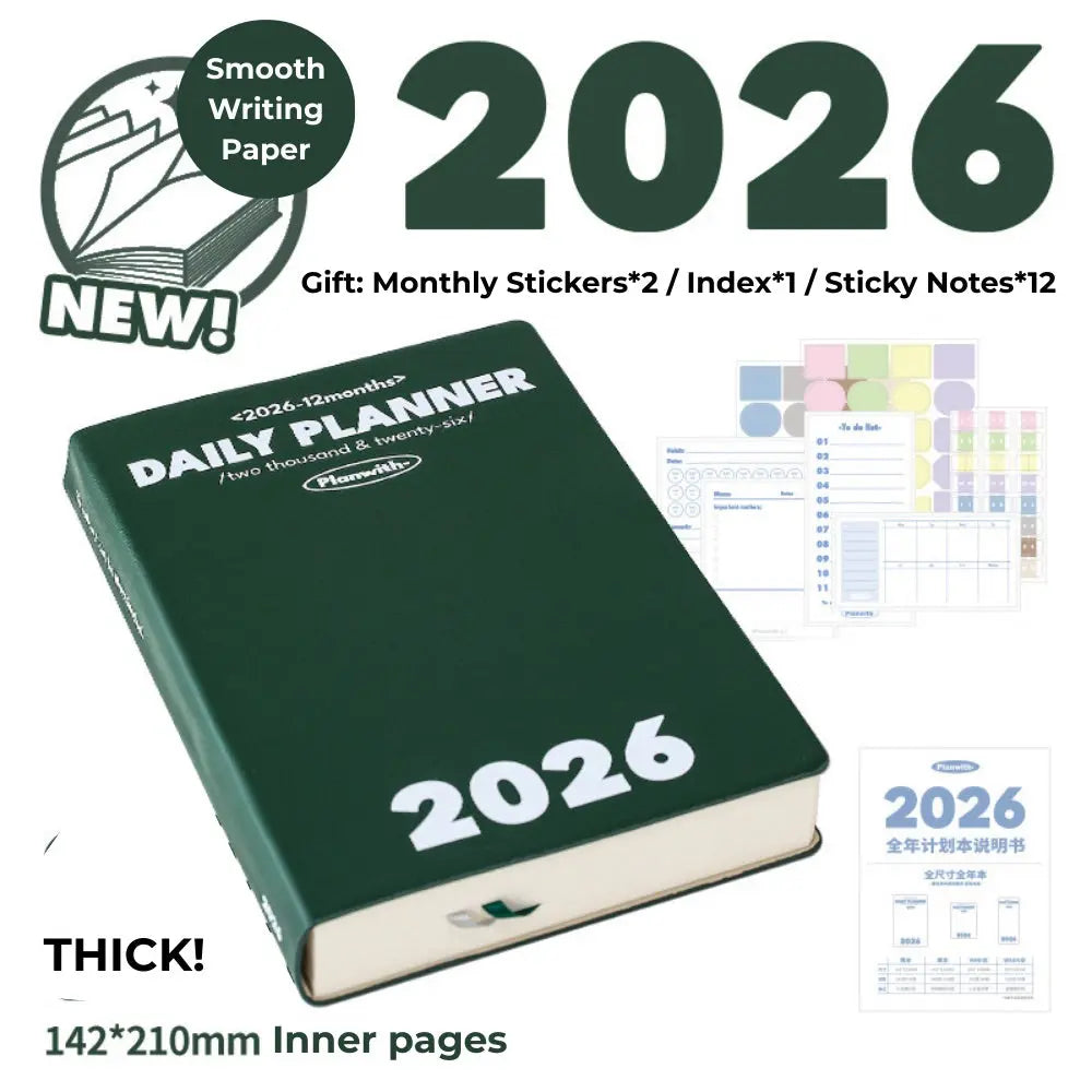 2026 Plan Smarter Daily Planner (Thick & Thin Edition) ChicChoi