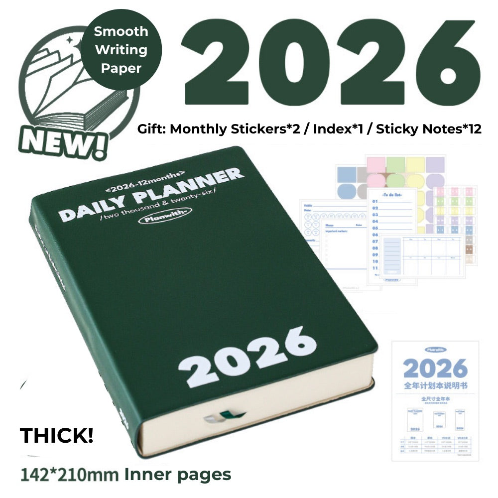 2026 Plan Smarter Daily Planner (Thick & Thin Edition)