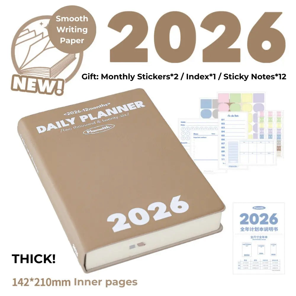 2026 Plan Smarter Daily Planner (Thick & Thin Edition) ChicChoi