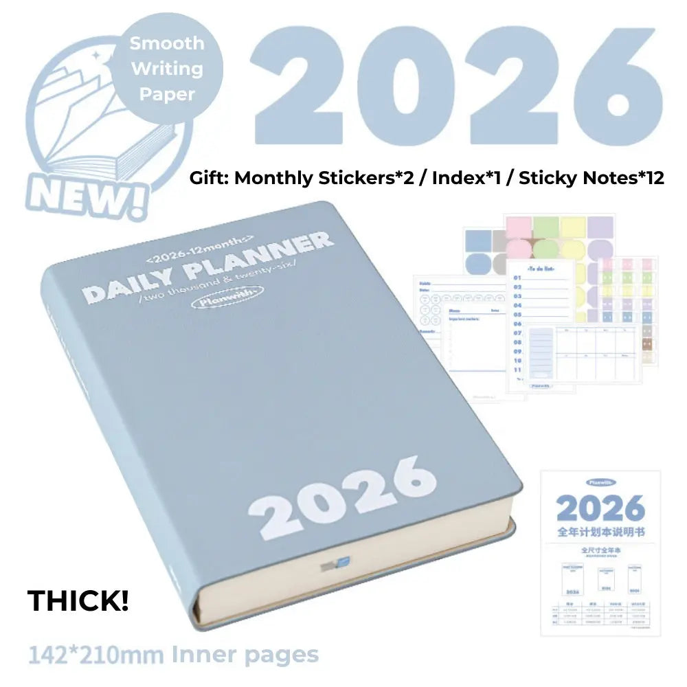 2026 Plan Smarter Daily Planner (Thick & Thin Edition) ChicChoi