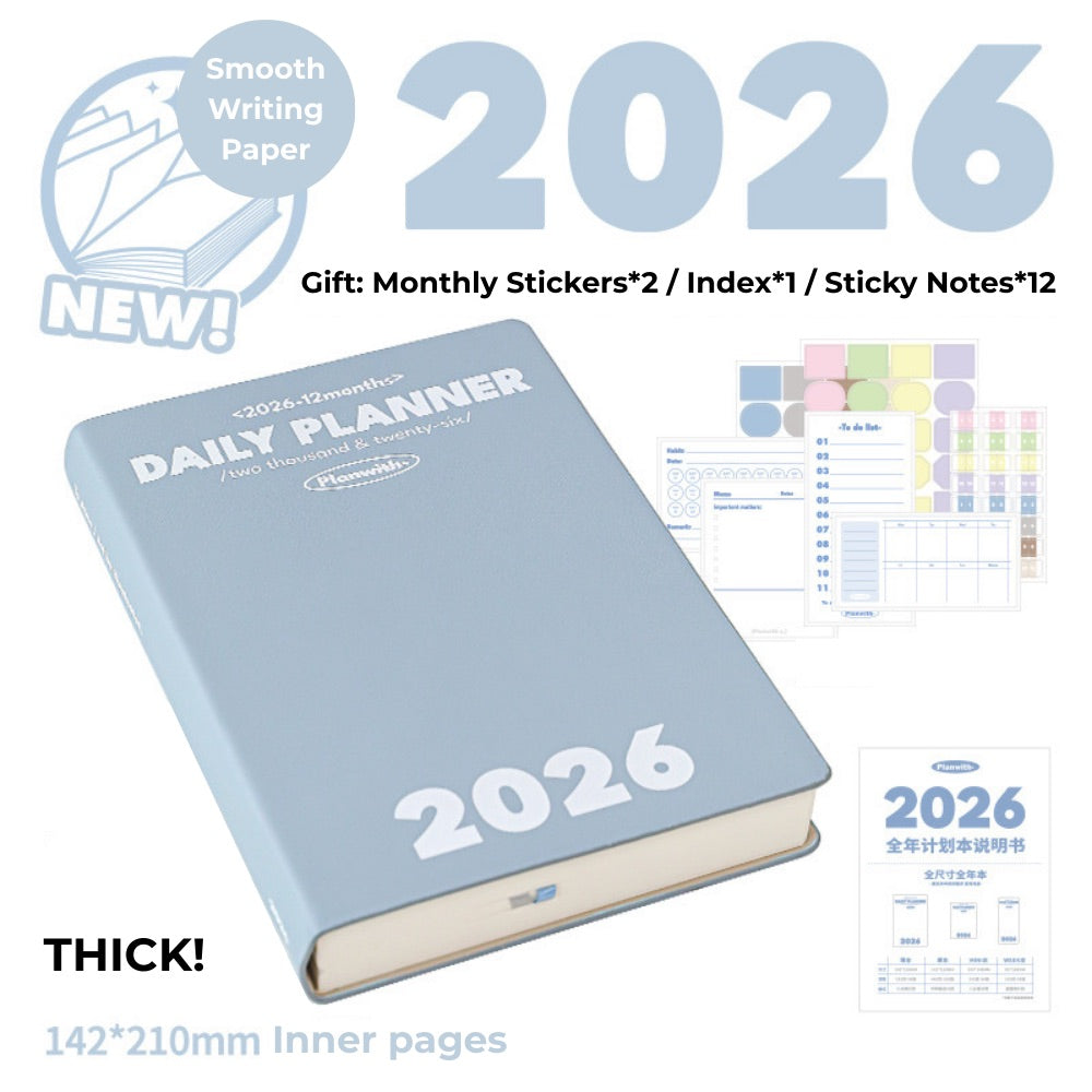 2026 Plan Smarter Daily Planner (Thick & Thin Edition)