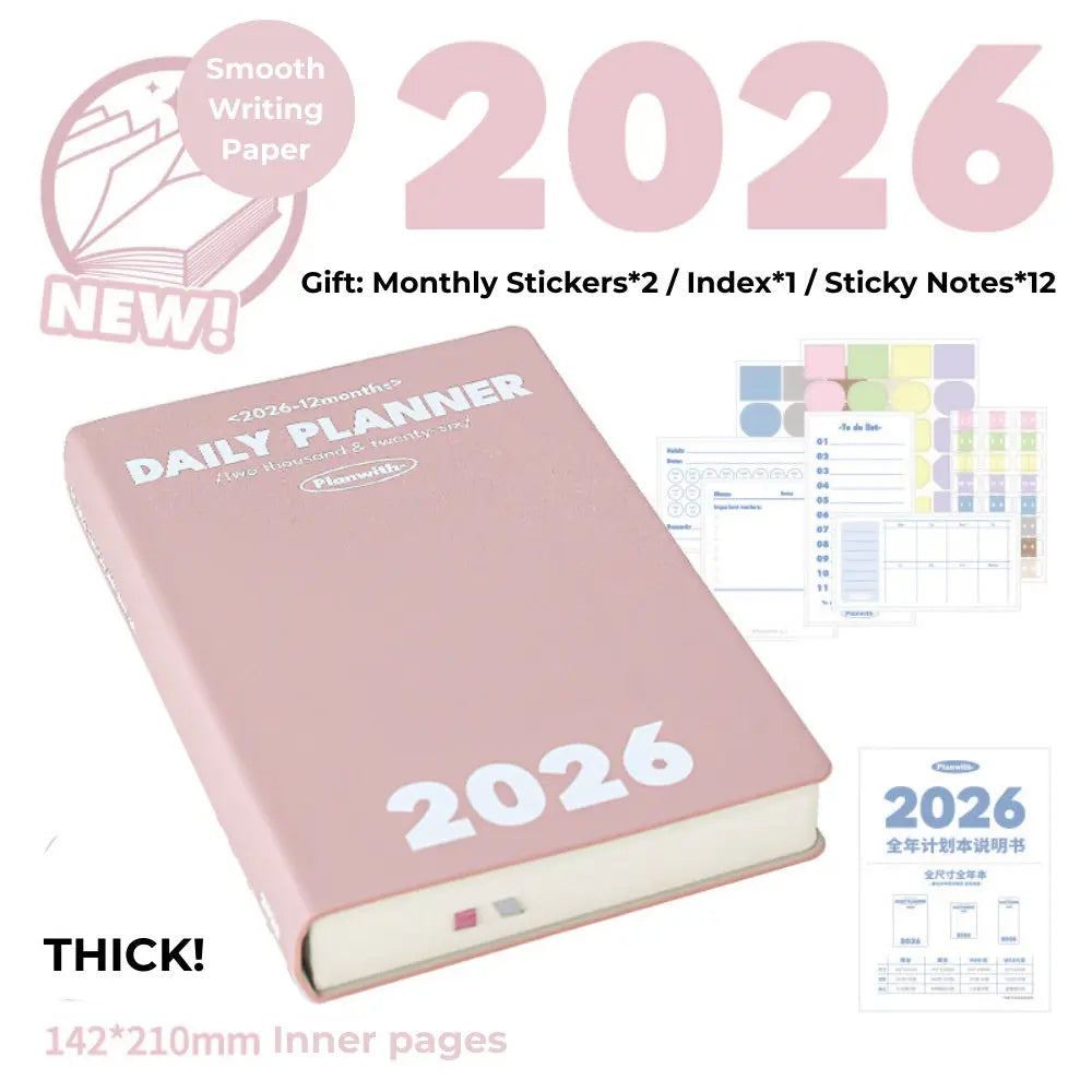 2026 Plan Smarter Daily Planner (Thick & Thin Edition) ChicChoi