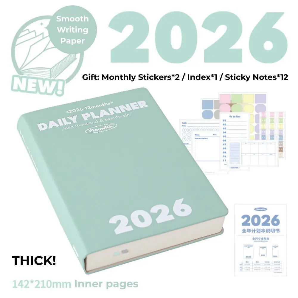 2026 Plan Smarter Daily Planner (Thick & Thin Edition) ChicChoi