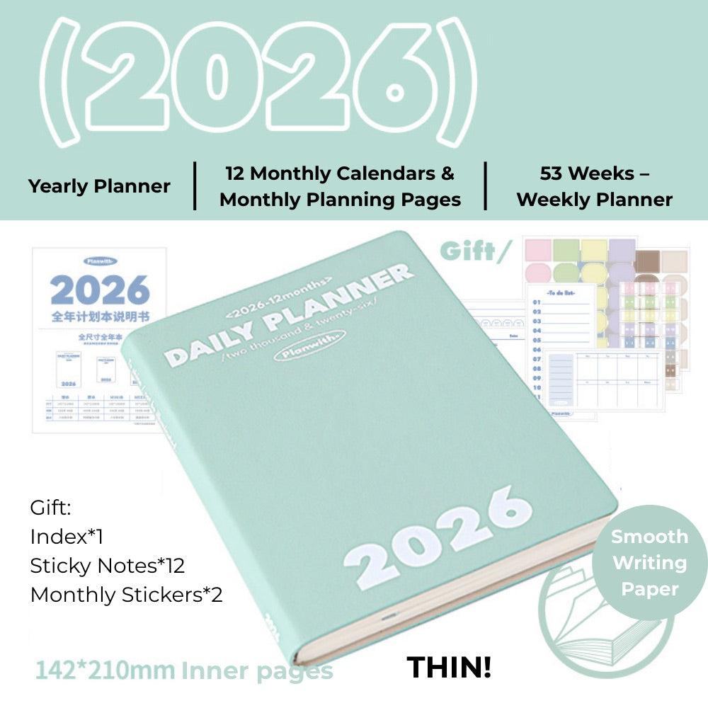 2026 Plan Smarter Daily Planner (Thick & Thin Edition)