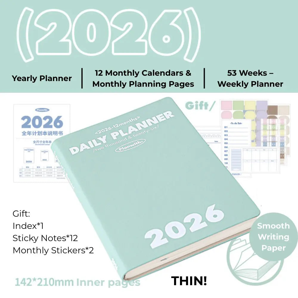 2026 Plan Smarter Daily Planner (Thick & Thin Edition) ChicChoi