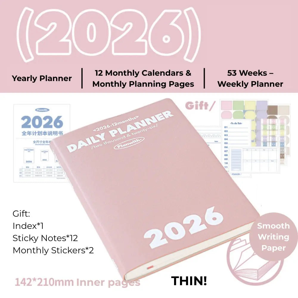 2026 Plan Smarter Daily Planner (Thick & Thin Edition) ChicChoi