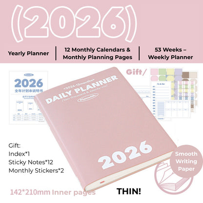 2026 Plan Smarter Daily Planner (Thick & Thin Edition)