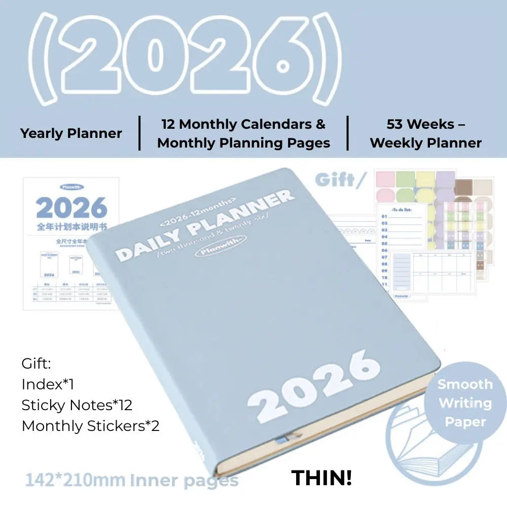 2026 Plan Smarter Daily Planner (Thick & Thin Edition) ChicChoi