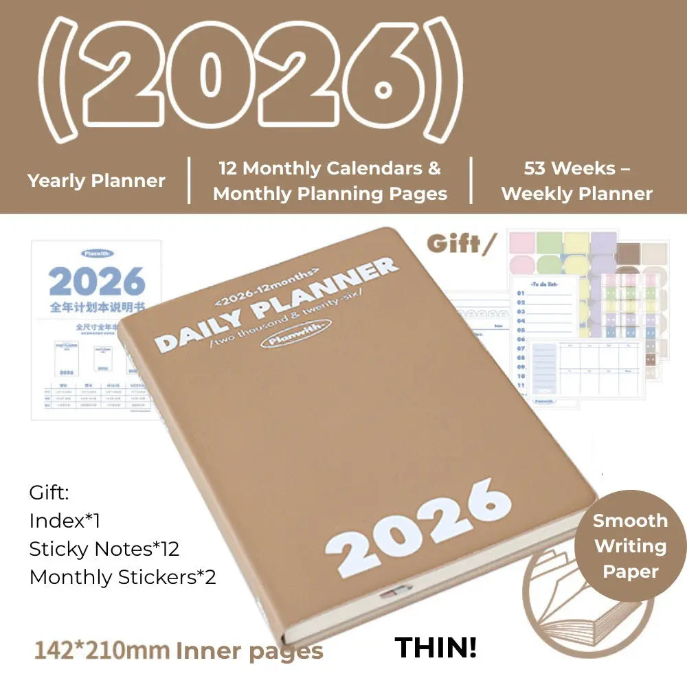 2026 Plan Smarter Daily Planner (Thick & Thin Edition) ChicChoi