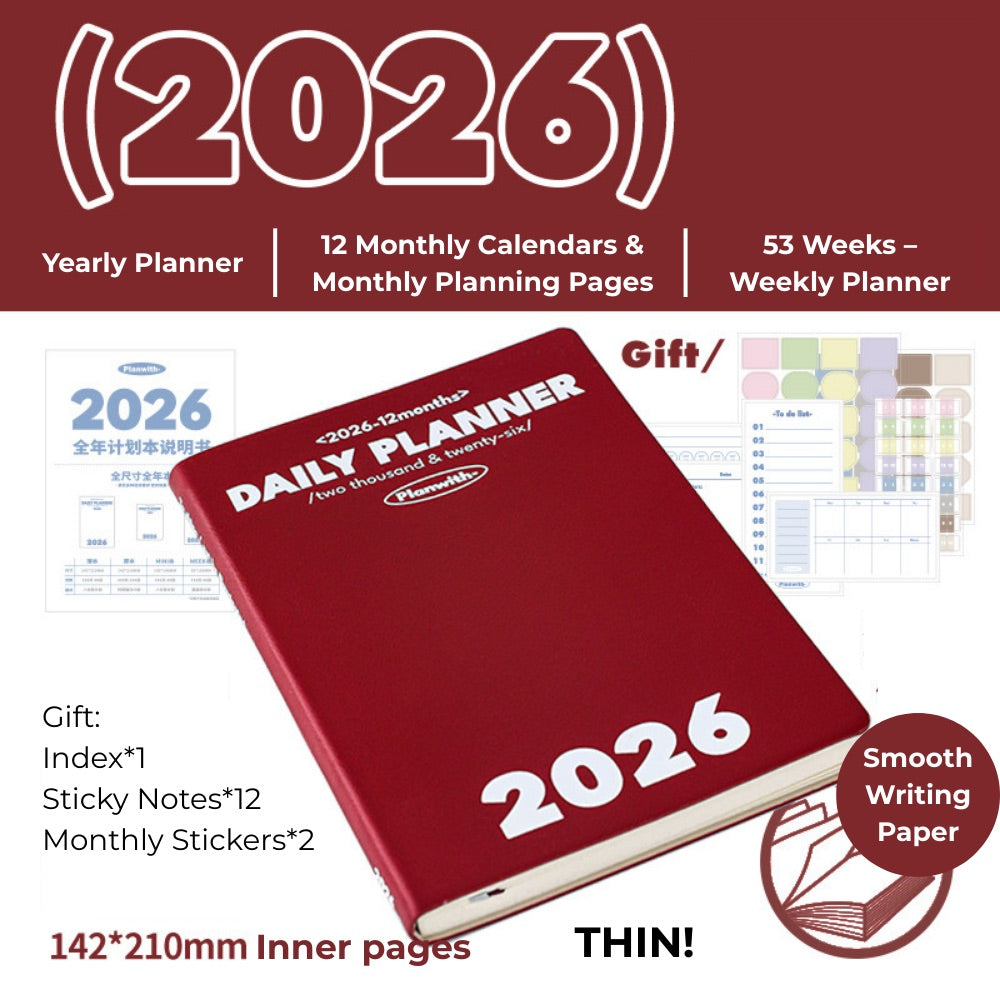 2026 Plan Smarter Daily Planner (Thick & Thin Edition)