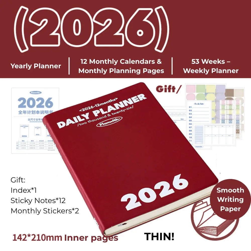 2026 Plan Smarter Daily Planner (Thick & Thin Edition) ChicChoi