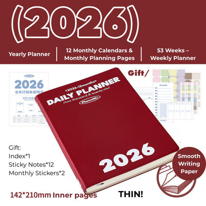 2026 Plan Smarter Daily Planner (Thick & Thin Edition)