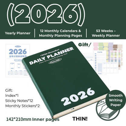 2026 Plan Smarter Daily Planner (Thick & Thin Edition)