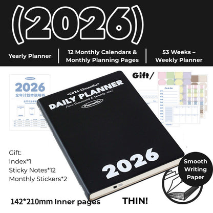 2026 Plan Smarter Daily Planner (Thick & Thin Edition)