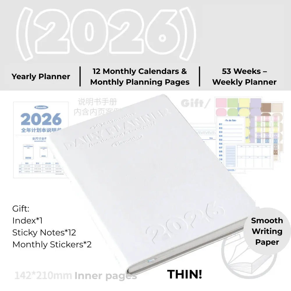 2026 Plan Smarter Daily Planner (Thick & Thin Edition) ChicChoi