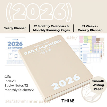 2026 Plan Smarter Daily Planner (Thick & Thin Edition)