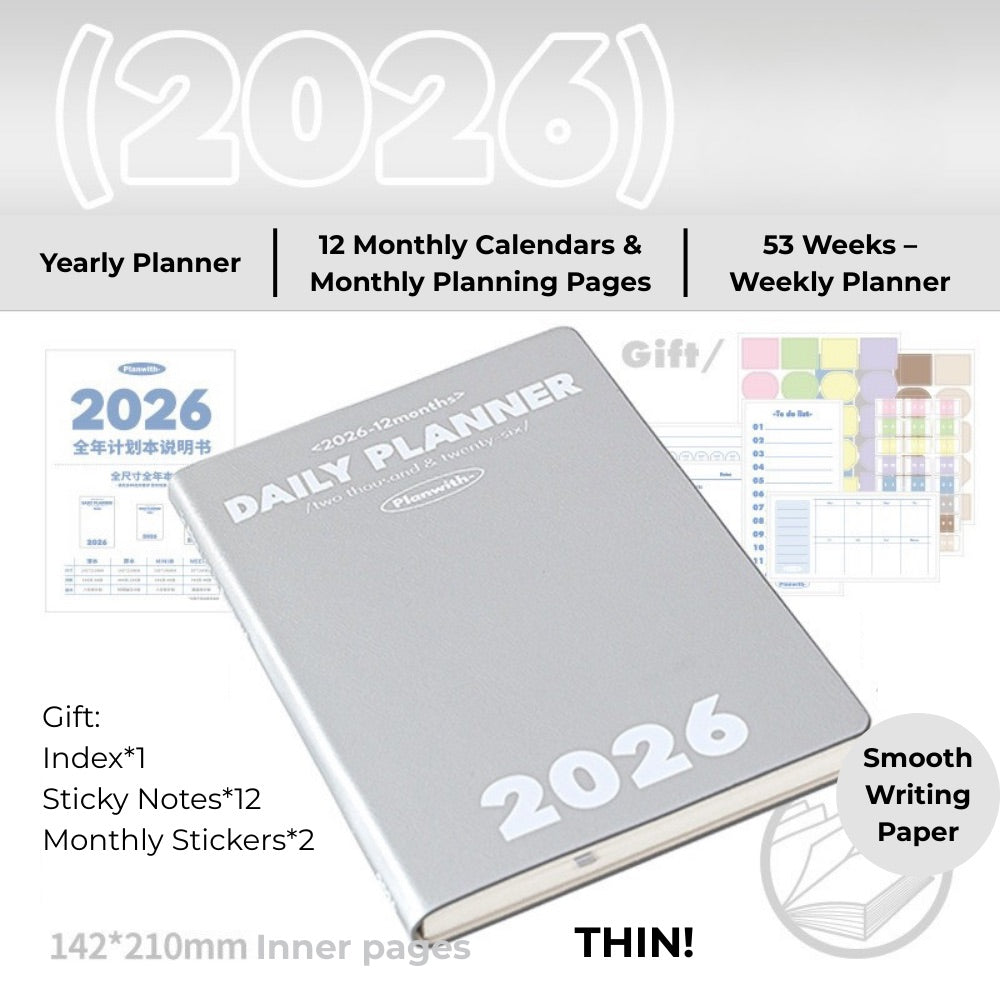 2026 Plan Smarter Daily Planner (Thick & Thin Edition)