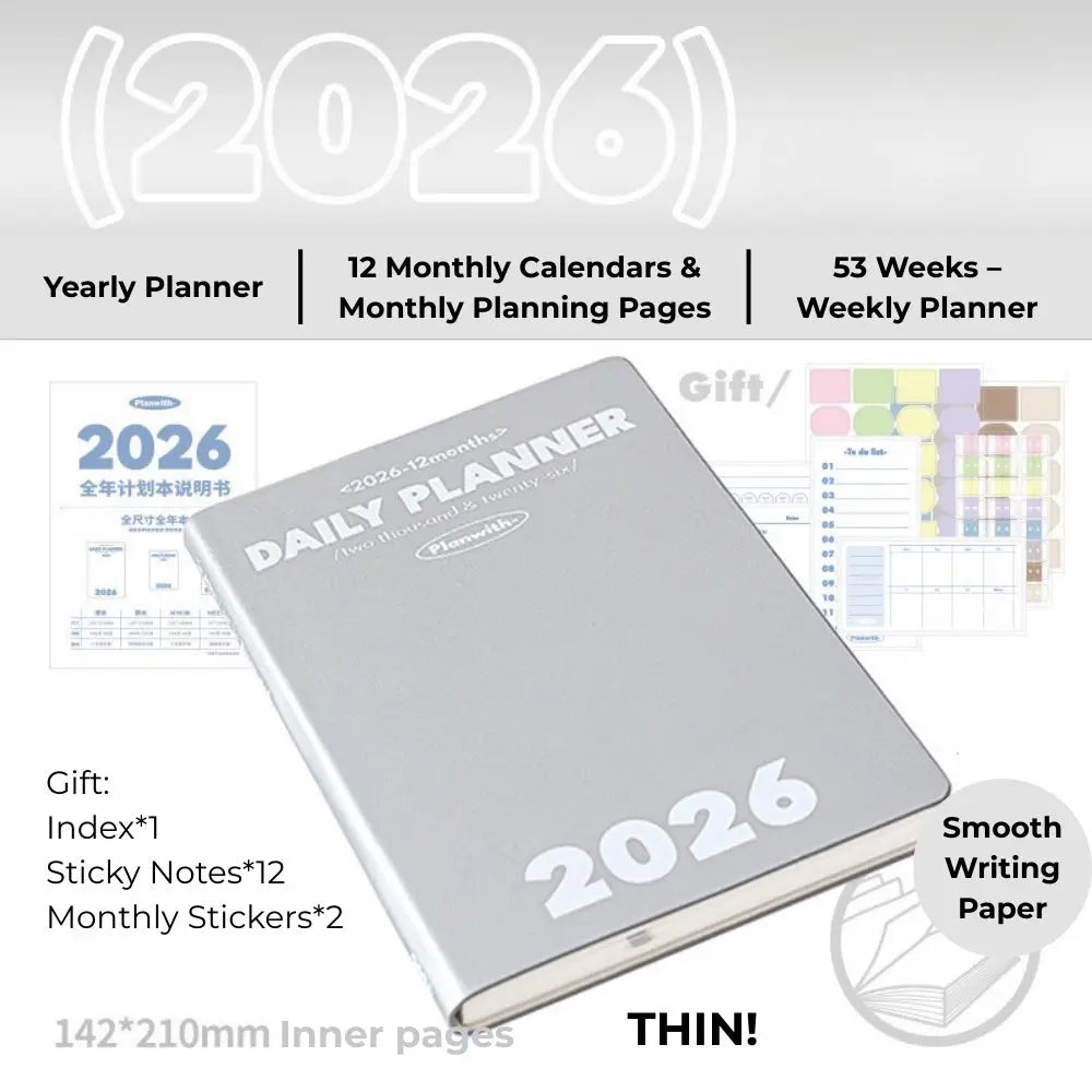 2026 Plan Smarter Daily Planner (Thick & Thin Edition) ChicChoi
