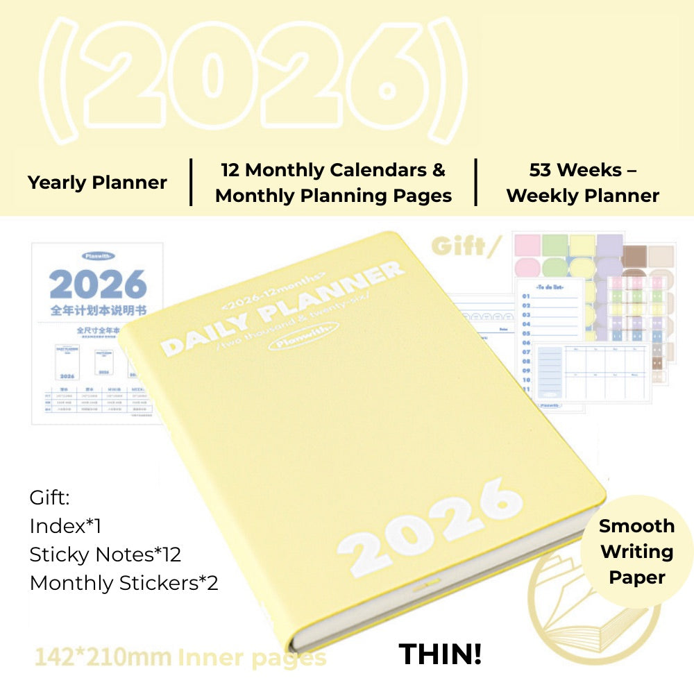 2026 Plan Smarter Daily Planner (Thick & Thin Edition)