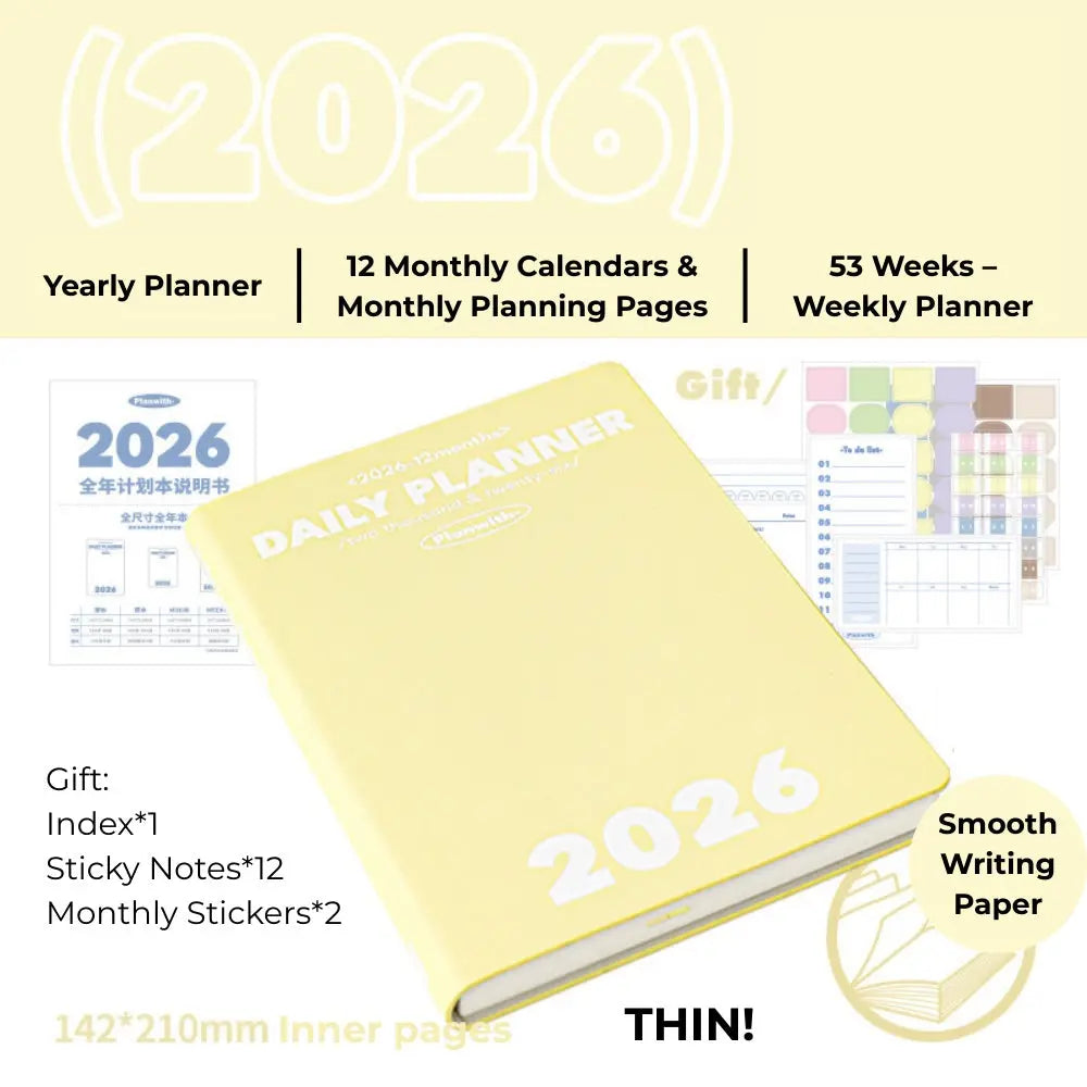 2026 Plan Smarter Daily Planner (Thick & Thin Edition) ChicChoi