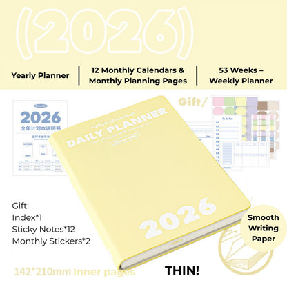 2026 Plan Smarter Daily Planner (Thick & Thin Edition)