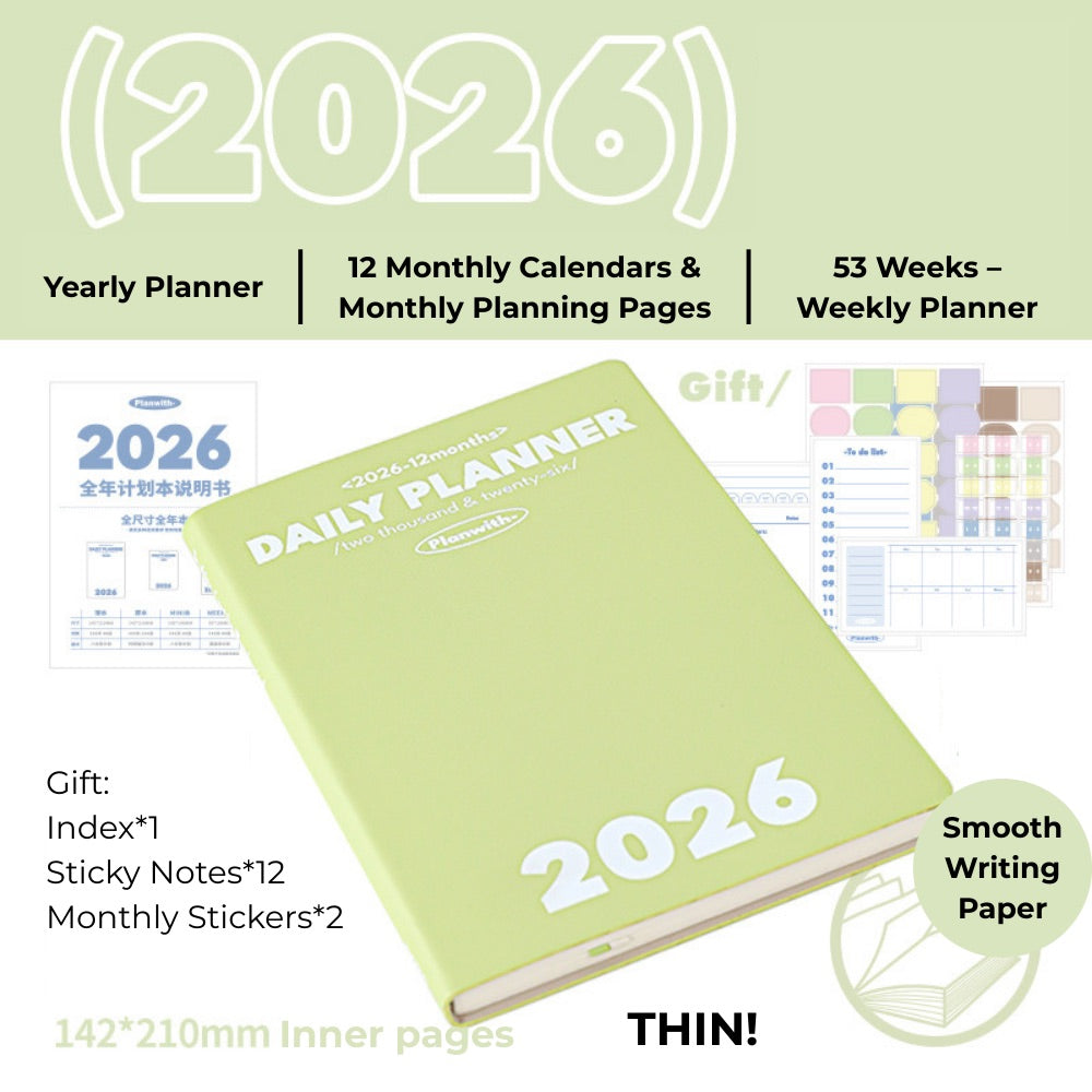 2026 Plan Smarter Daily Planner (Thick & Thin Edition)