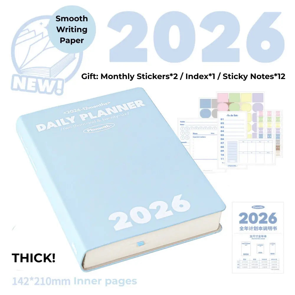 2026 Plan Smarter Daily Planner (Thick & Thin Edition) ChicChoi