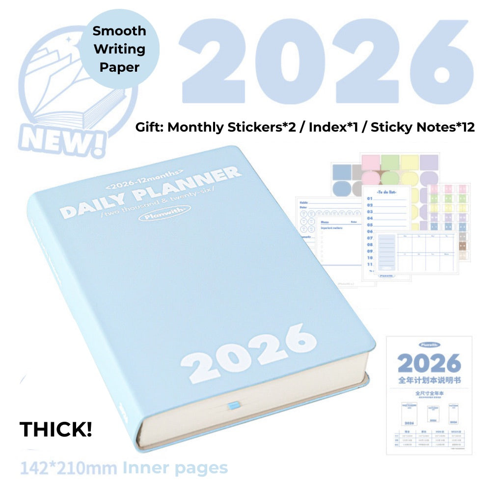 2026 Plan Smarter Daily Planner (Thick & Thin Edition)