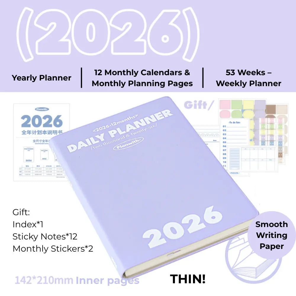 2026 Plan Smarter Daily Planner (Thick & Thin Edition) ChicChoi