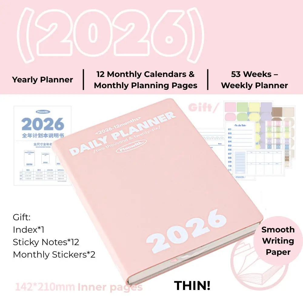 2026 Plan Smarter Daily Planner (Thick & Thin Edition) ChicChoi