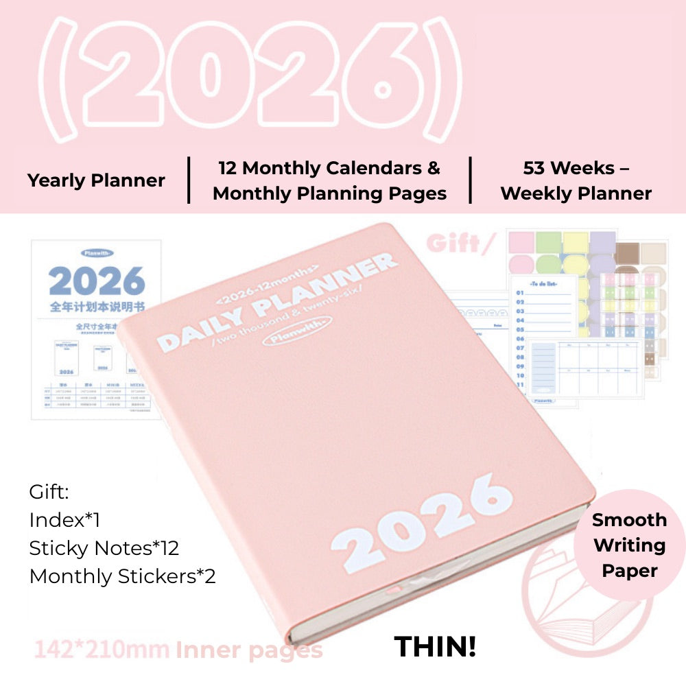 2026 Plan Smarter Daily Planner (Thick & Thin Edition)