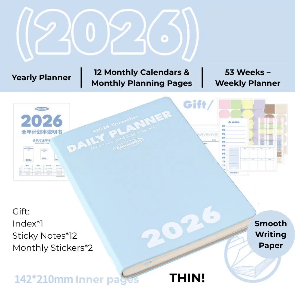 2026 Plan Smarter Daily Planner (Thick & Thin Edition) ChicChoi