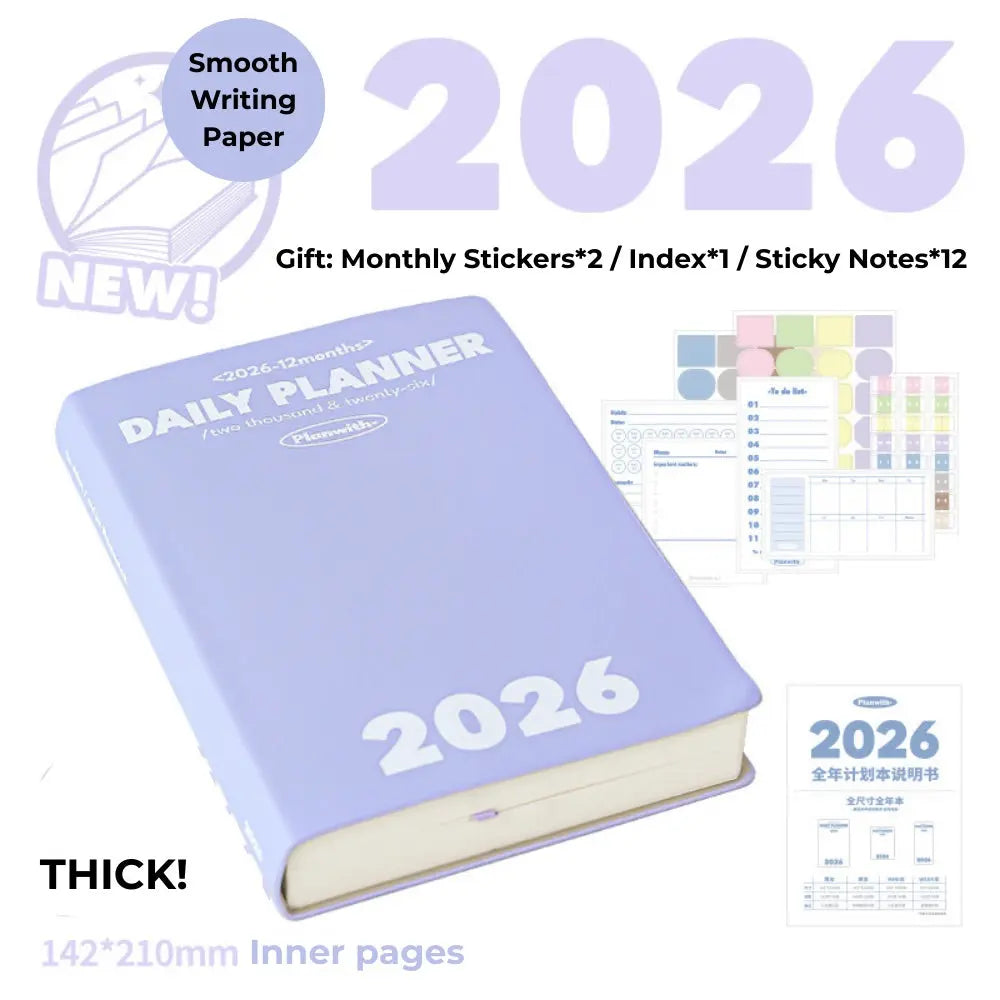 2026 Plan Smarter Daily Planner (Thick & Thin Edition) ChicChoi