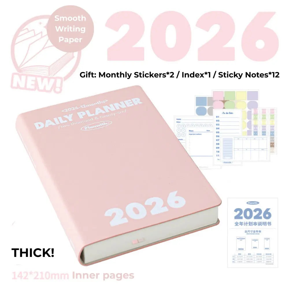 2026 Plan Smarter Daily Planner (Thick & Thin Edition) ChicChoi