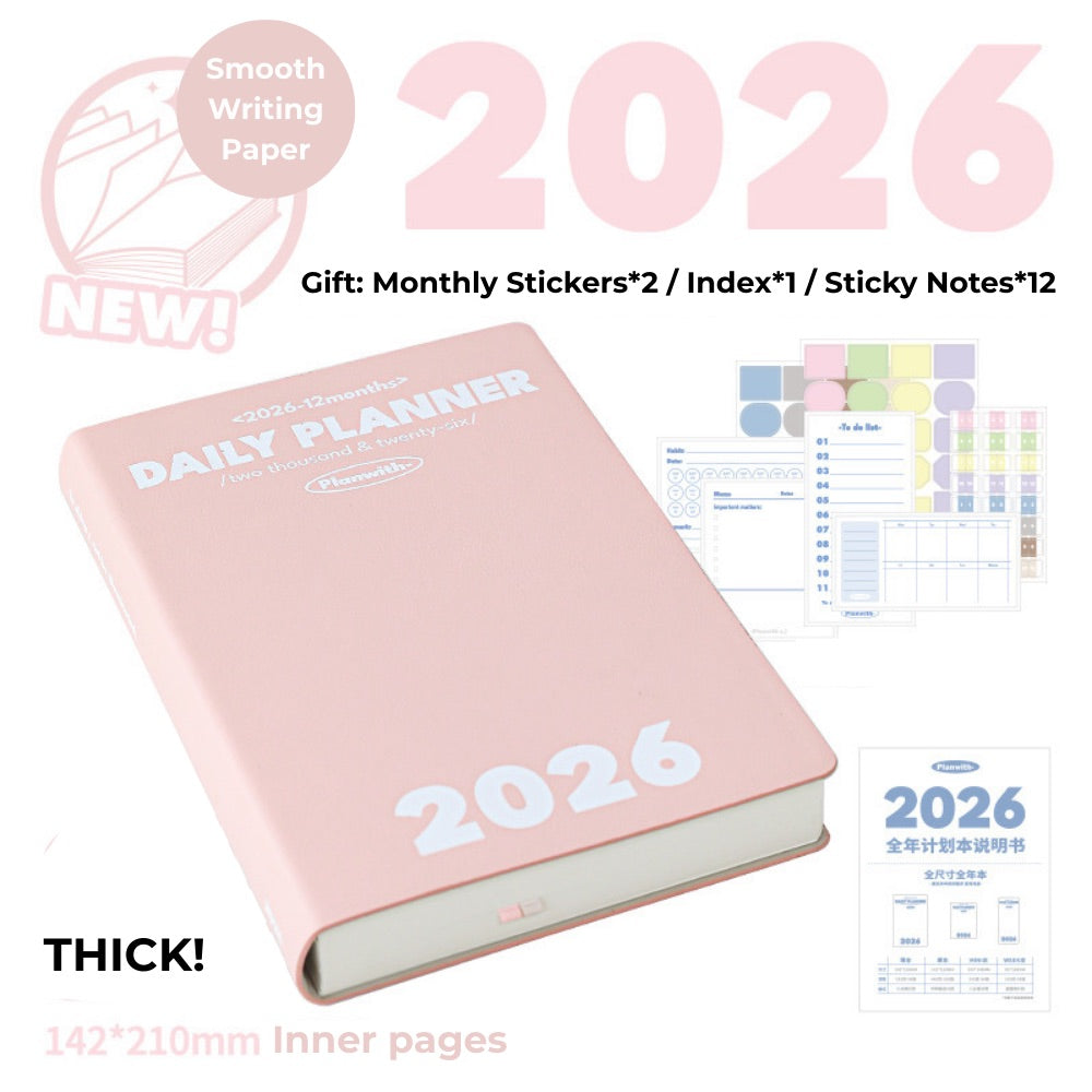 2026 Plan Smarter Daily Planner (Thick & Thin Edition)