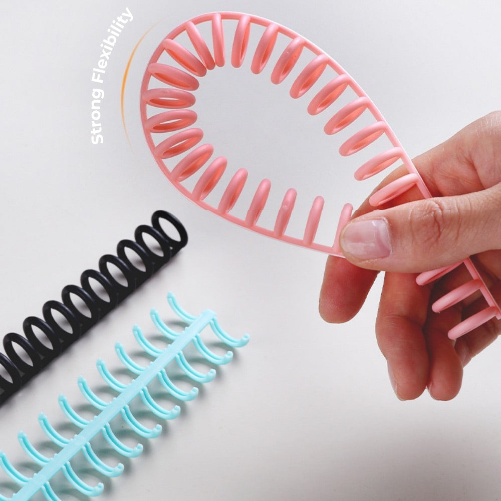 30-Hole Plastic Binding Rings – 12mm/22mm Adjustable Spine for Custom-Sized Documents