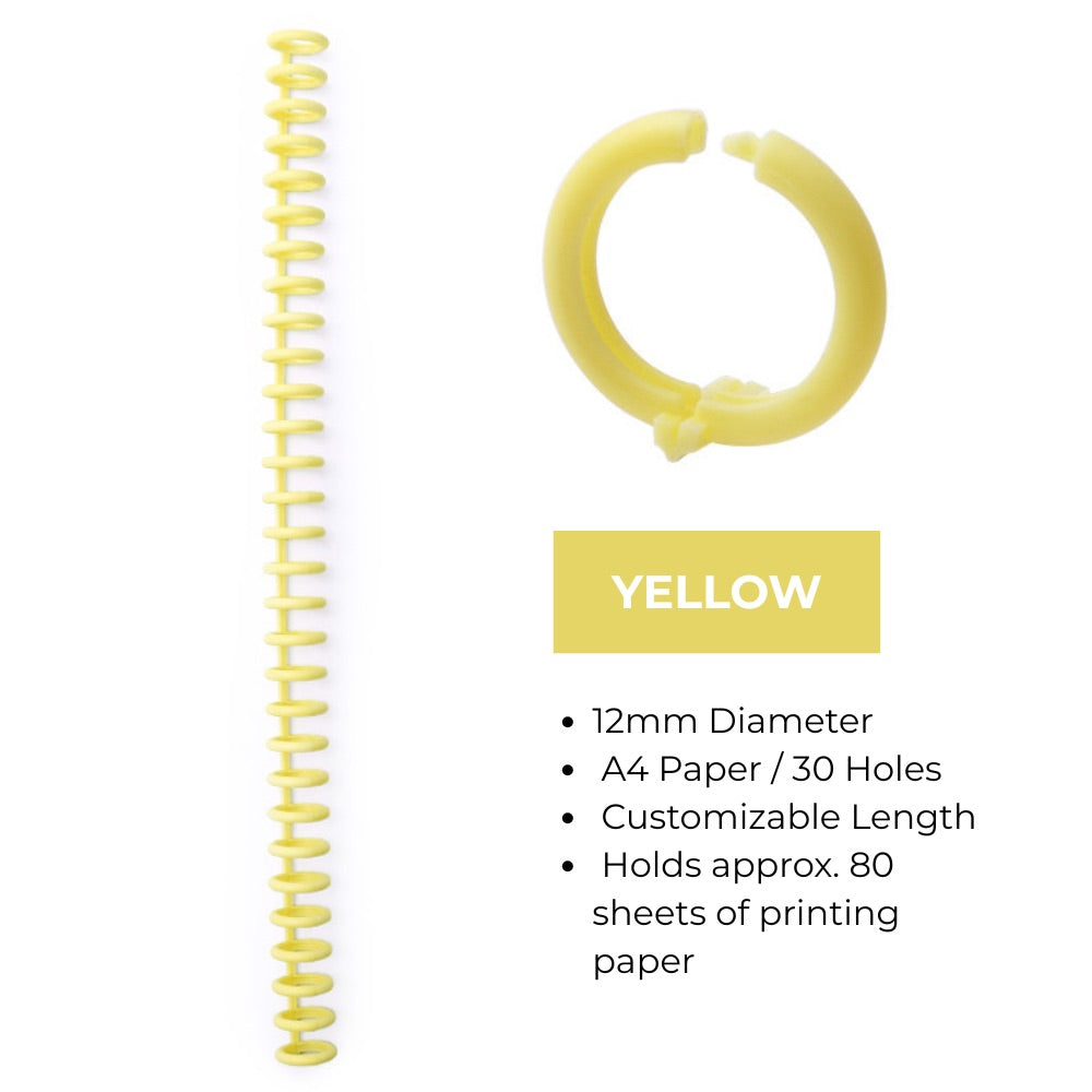 30-Hole Plastic Binding Rings – 12mm/22mm Adjustable Spine for Custom-Sized Documents