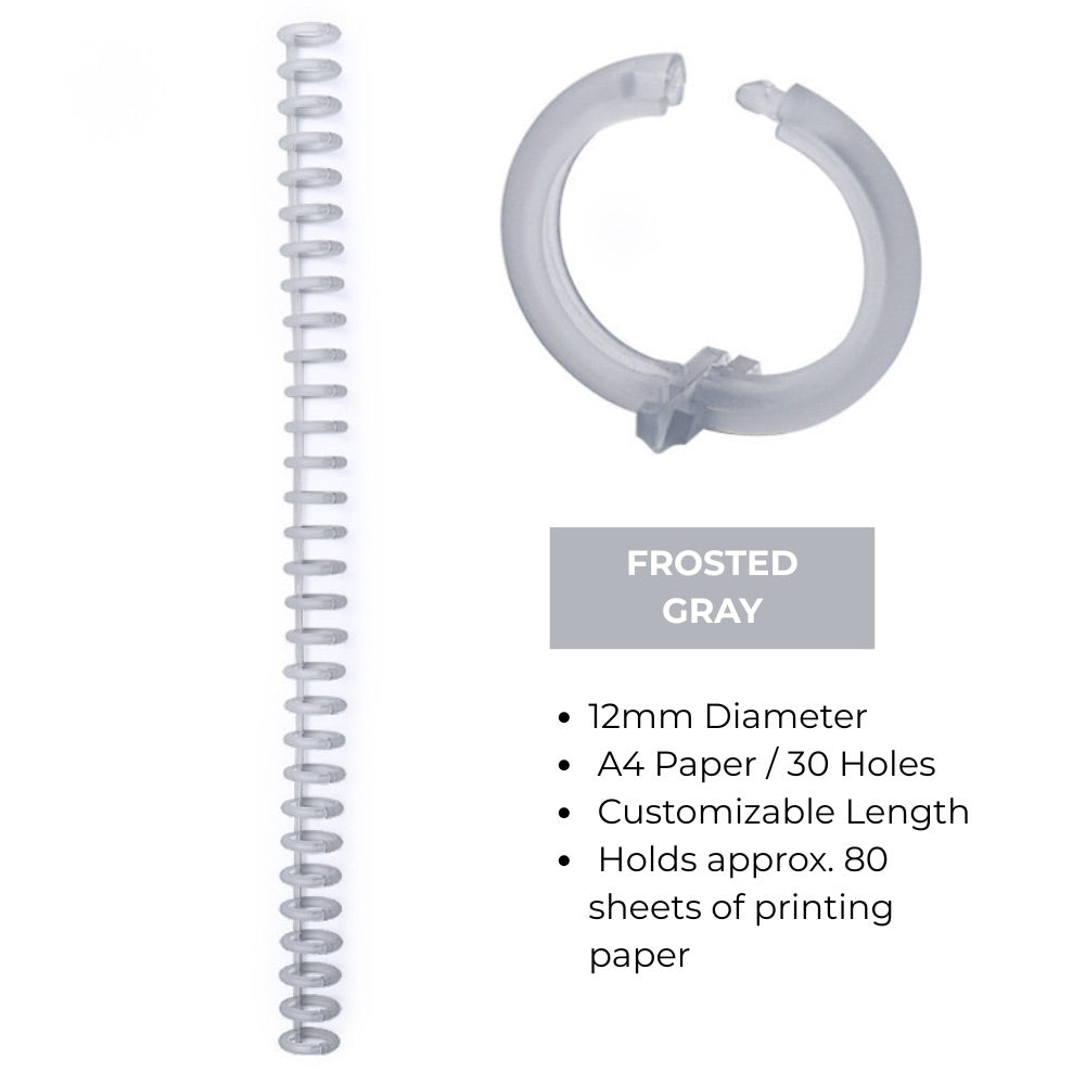 30-Hole Plastic Binding Rings – 12mm/22mm Adjustable Spine for Custom-Sized Documents
