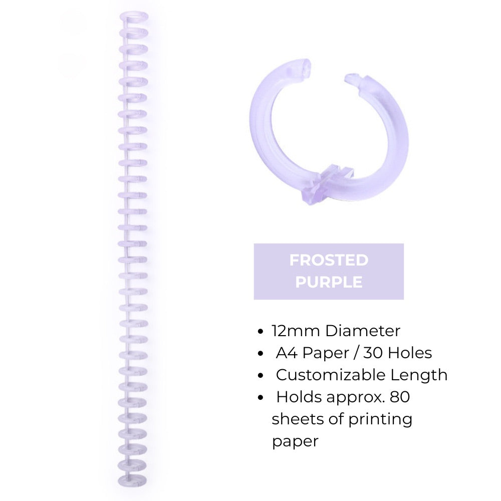 30-Hole Plastic Binding Rings – 12mm/22mm Adjustable Spine for Custom-Sized Documents