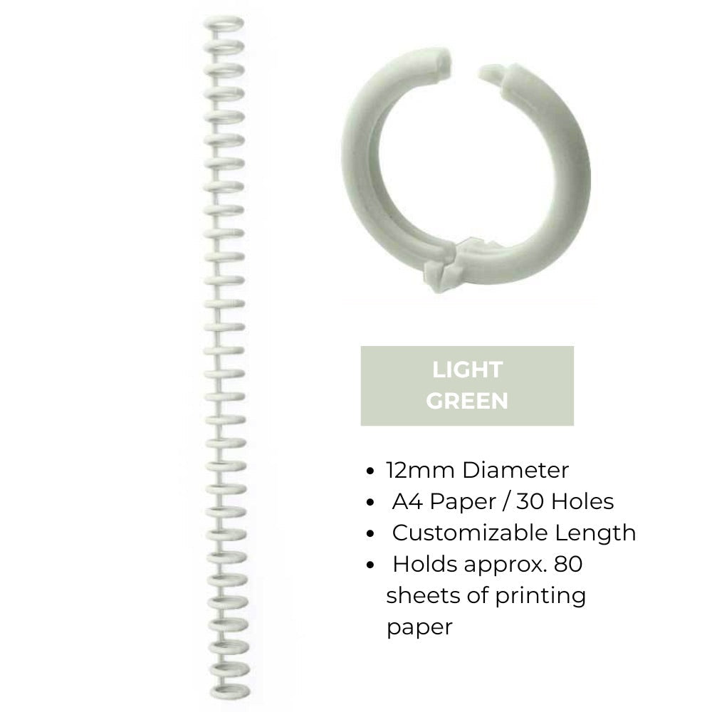 30-Hole Plastic Binding Rings – 12mm/22mm Adjustable Spine for Custom-Sized Documents