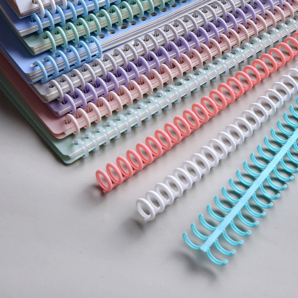 30-Hole Plastic Binding Rings – 12mm/22mm Adjustable Spine for Custom-Sized Documents