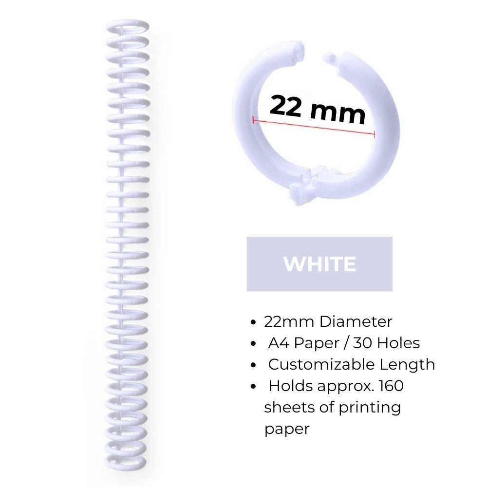 30-Hole Plastic Binding Rings – 12mm/22mm Adjustable Spine for Custom-Sized Documents
